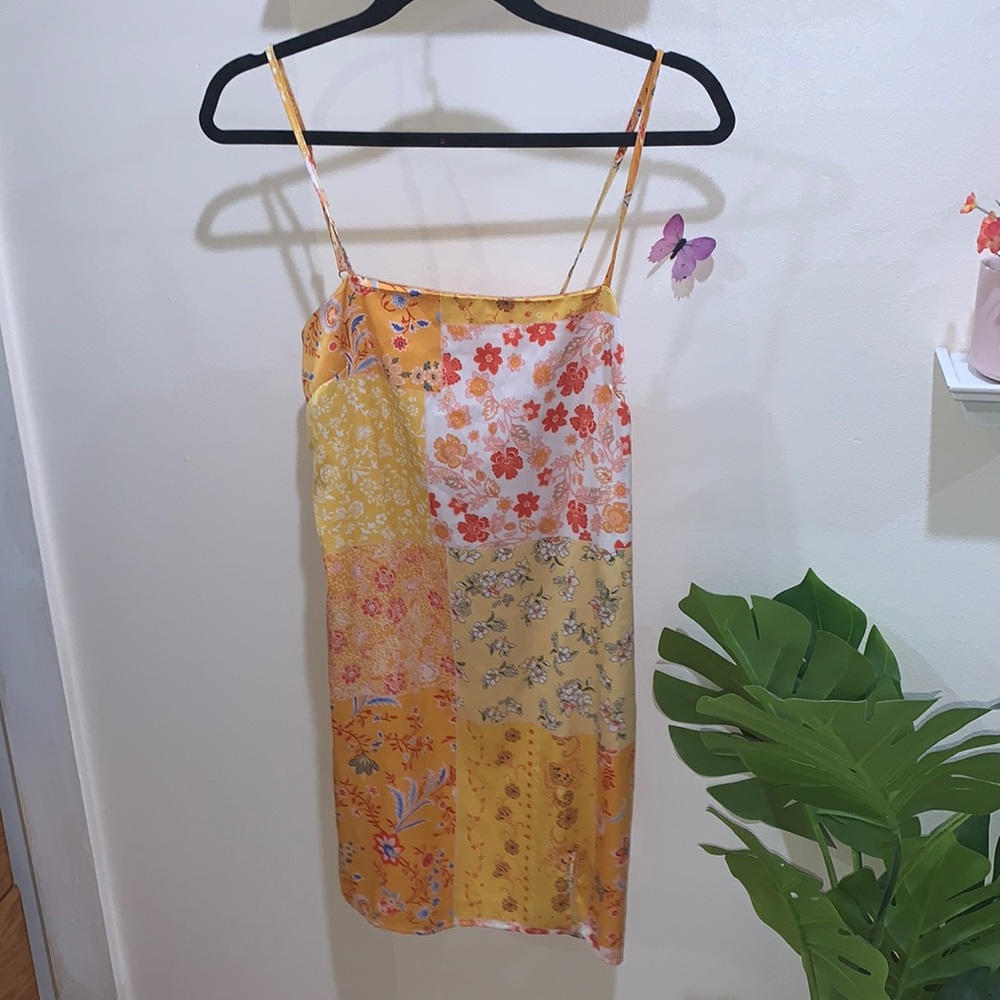 silky floral dress